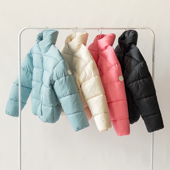 Jilly Box Noize Puffer Jacket Size Small Cream - Picture 2 of 5